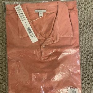 James Perse Sueded Cotton Polo Size 1